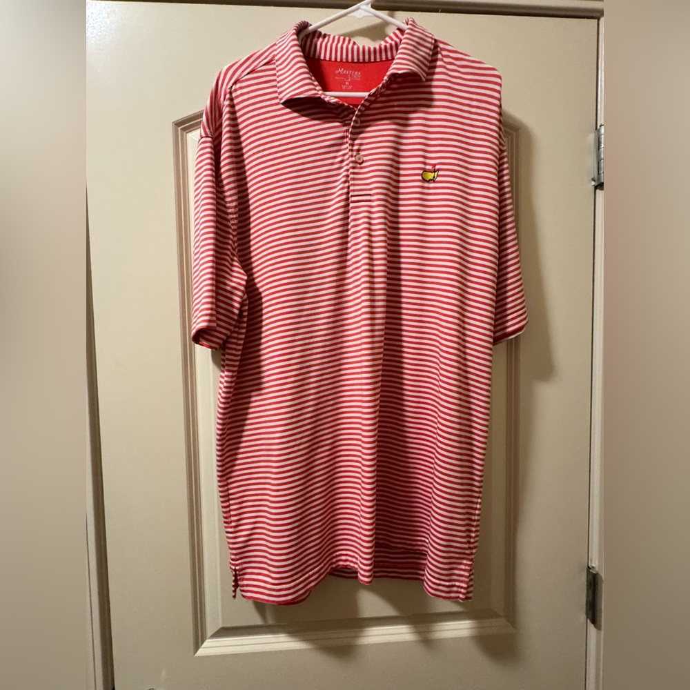 Masters Orange Striped Polo